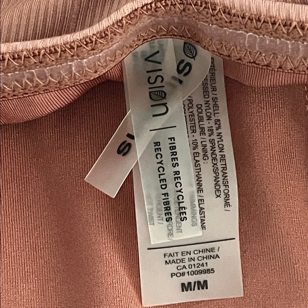 Simons Rusty Rose High-Waist Ruched Bikini Bottom - Picture 2 of 6